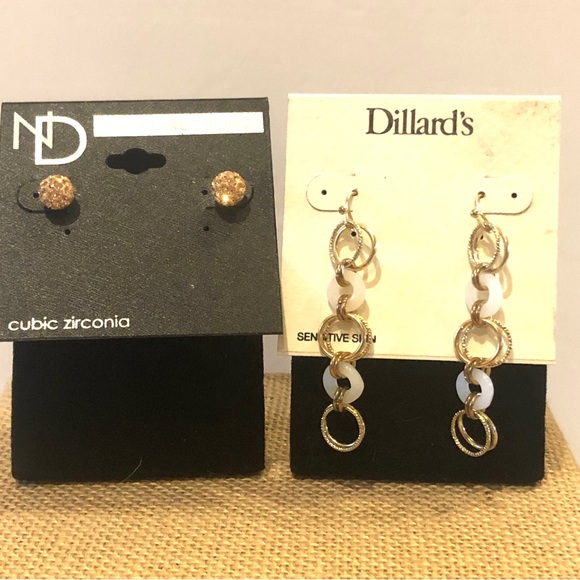 Dillards Jewelry Nwt 2 Pair Of Earrings Dillards New Directions